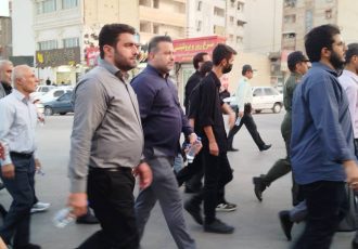 حضور شهردار مسجدسلیمان به همراه عضو شورای شهر و معاونت خدمات شهری در پیاده‌روی جاماندگان اربعین