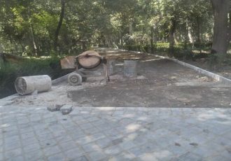 بهسازی و زیباسازی بزرگترین بوستان مرکزی شهر